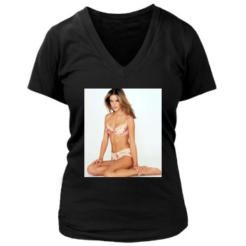 Alessandra Ambrosio Women's Deep V-Neck TShirt