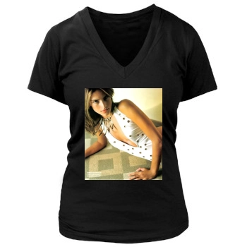 Alessandra Ambrosio Women's Deep V-Neck TShirt