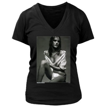 Alessandra Ambrosio Women's Deep V-Neck TShirt