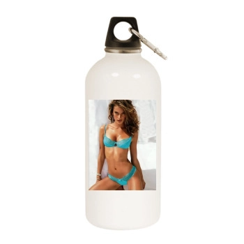 Alessandra Ambrosio White Water Bottle With Carabiner