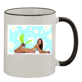 Alessandra Ambrosio 11oz Colored Rim & Handle Mug