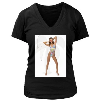 Alessandra Ambrosio Women's Deep V-Neck TShirt