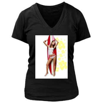 Alessandra Ambrosio Women's Deep V-Neck TShirt