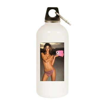 Alessandra Ambrosio White Water Bottle With Carabiner