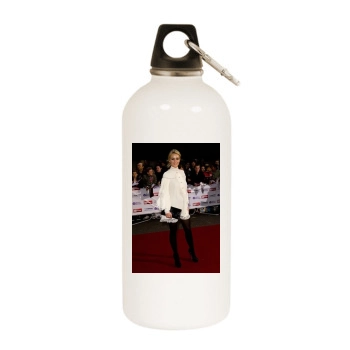 Alex Curran White Water Bottle With Carabiner