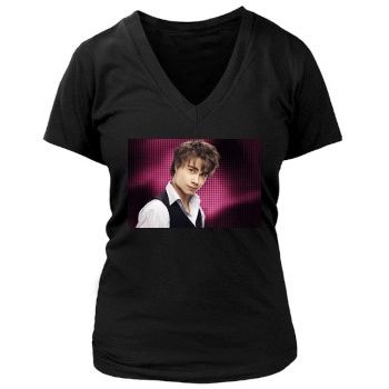 Alexander Rybak Women's Deep V-Neck TShirt