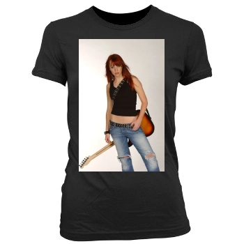 Alexz Johnson Women's Junior Cut Crewneck T-Shirt