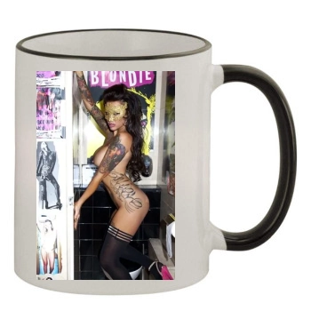 Sallie Axl 11oz Colored Rim & Handle Mug