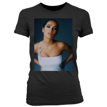 Salma Hayek Women's Junior Cut Crewneck T-Shirt