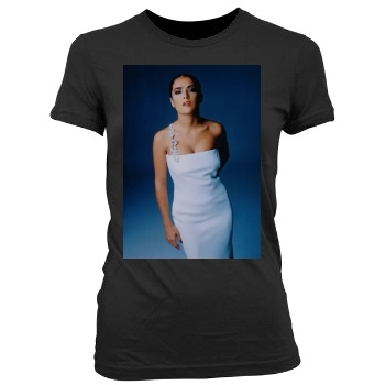 Salma Hayek Women's Junior Cut Crewneck T-Shirt