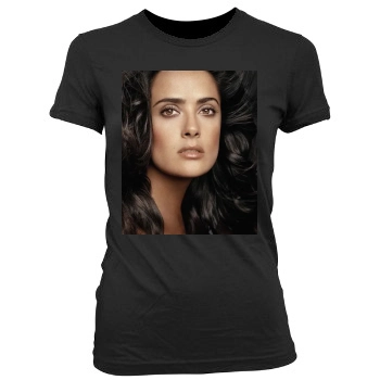 Salma Hayek Women's Junior Cut Crewneck T-Shirt