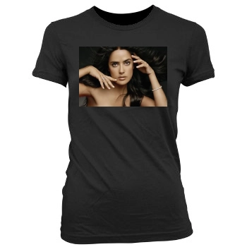 Salma Hayek Women's Junior Cut Crewneck T-Shirt