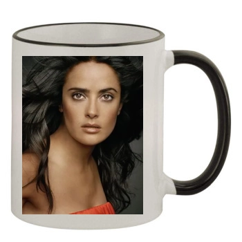 Salma Hayek 11oz Colored Rim & Handle Mug