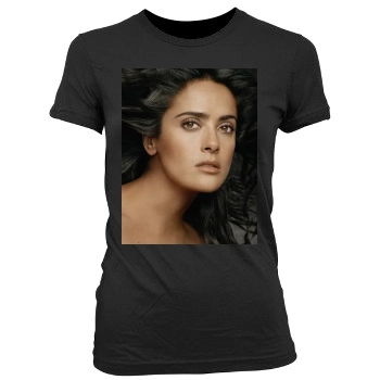 Salma Hayek Women's Junior Cut Crewneck T-Shirt