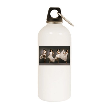 Salma Hayek White Water Bottle With Carabiner