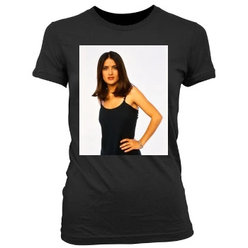 Salma Hayek Women's Junior Cut Crewneck T-Shirt