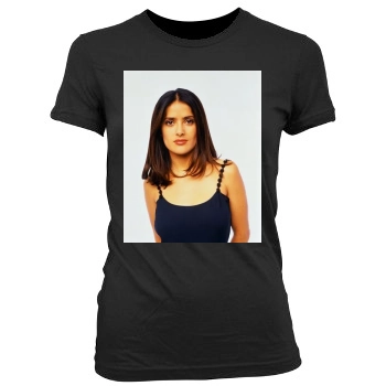 Salma Hayek Women's Junior Cut Crewneck T-Shirt