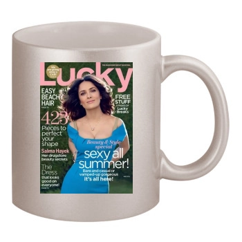 Salma Hayek 11oz Metallic Silver Mug