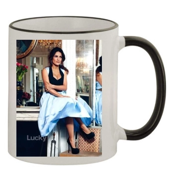 Salma Hayek 11oz Colored Rim & Handle Mug