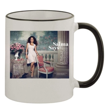 Salma Hayek 11oz Colored Rim & Handle Mug