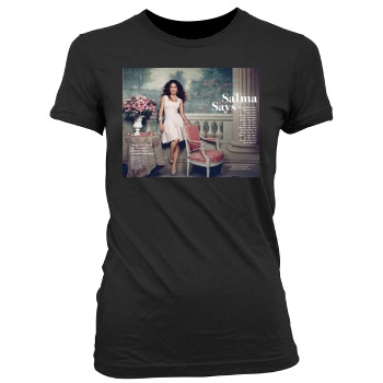 Salma Hayek Women's Junior Cut Crewneck T-Shirt