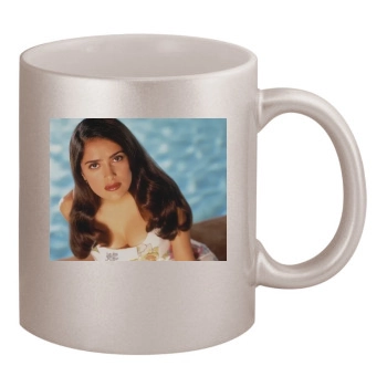 Salma Hayek 11oz Metallic Silver Mug