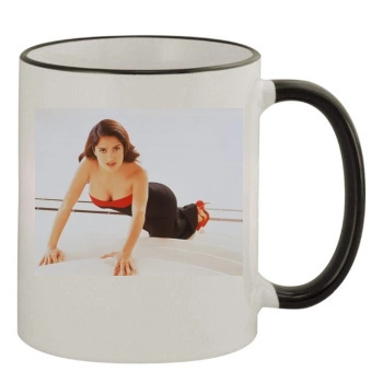 Salma Hayek 11oz Colored Rim & Handle Mug