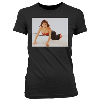 Salma Hayek Women's Junior Cut Crewneck T-Shirt