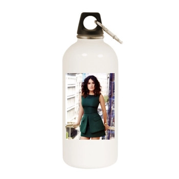 Salma Hayek White Water Bottle With Carabiner