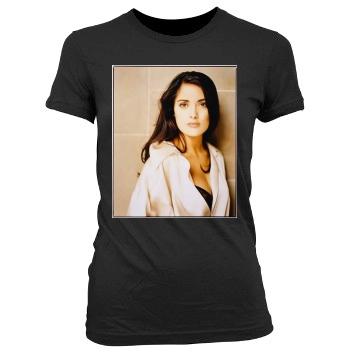 Salma Hayek Women's Junior Cut Crewneck T-Shirt