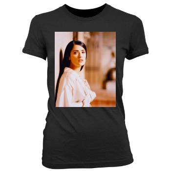 Salma Hayek Women's Junior Cut Crewneck T-Shirt