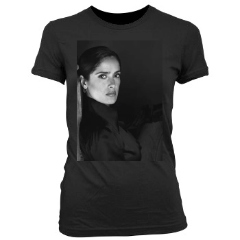 Salma Hayek Women's Junior Cut Crewneck T-Shirt