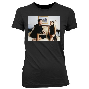 Salma Hayek Women's Junior Cut Crewneck T-Shirt