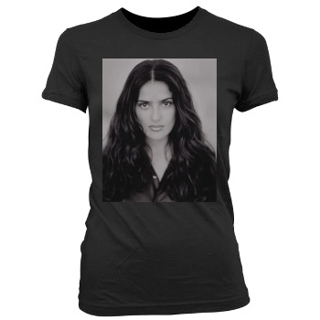 Salma Hayek Women's Junior Cut Crewneck T-Shirt