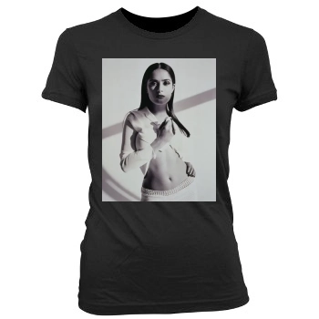 Salma Hayek Women's Junior Cut Crewneck T-Shirt