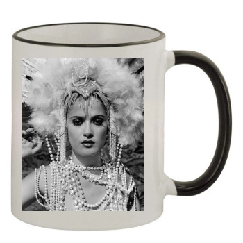 Salma Hayek 11oz Colored Rim & Handle Mug