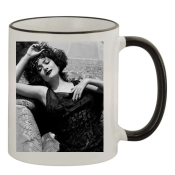 Salma Hayek 11oz Colored Rim & Handle Mug