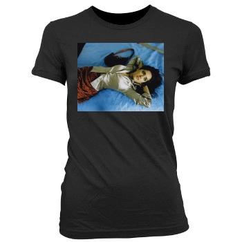 Salma Hayek Women's Junior Cut Crewneck T-Shirt