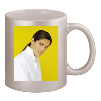 Salma Hayek 11oz Metallic Silver Mug