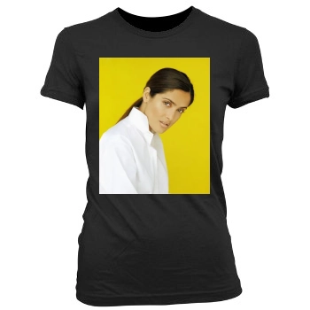 Salma Hayek Women's Junior Cut Crewneck T-Shirt