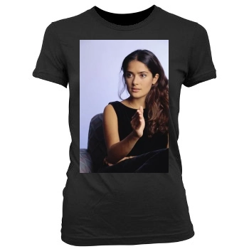 Salma Hayek Women's Junior Cut Crewneck T-Shirt