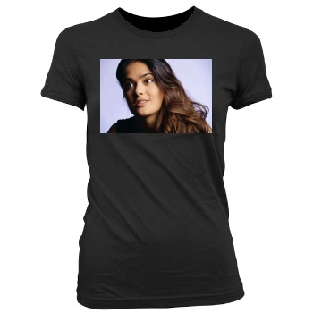 Salma Hayek Women's Junior Cut Crewneck T-Shirt