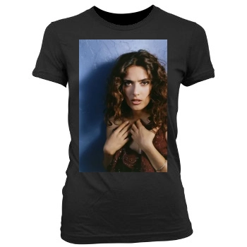 Salma Hayek Women's Junior Cut Crewneck T-Shirt