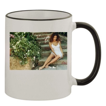 Salma Hayek 11oz Colored Rim & Handle Mug