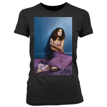 Salma Hayek Women's Junior Cut Crewneck T-Shirt