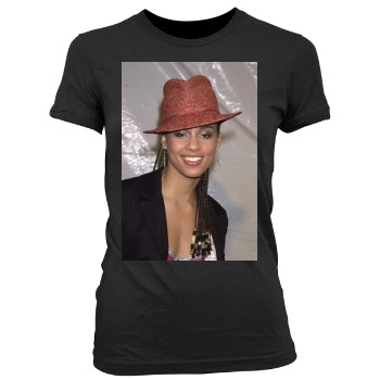 Alicia Keys Women's Junior Cut Crewneck T-Shirt