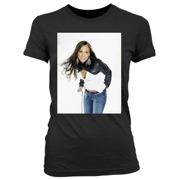 Alicia Keys Women's Junior Cut Crewneck T-Shirt