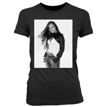 Alicia Keys Women's Junior Cut Crewneck T-Shirt