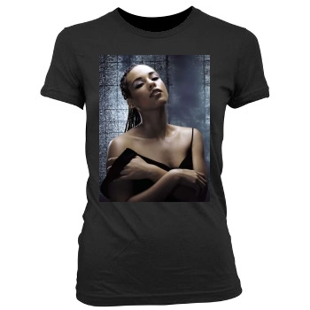 Alicia Keys Women's Junior Cut Crewneck T-Shirt