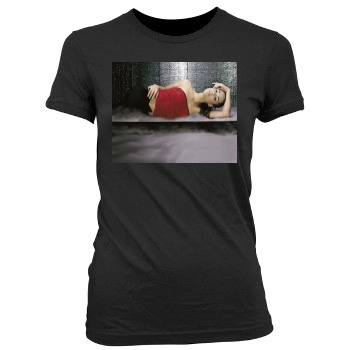 Alicia Keys Women's Junior Cut Crewneck T-Shirt